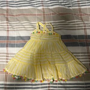 Tommy Bahama Babies Yellow & White Striped Sundress coloered 18 Months
